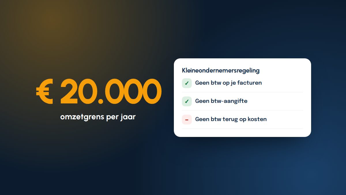 De omzetgrens van 20.000 euro per jaar, met wat de KOR wel en niet betekent