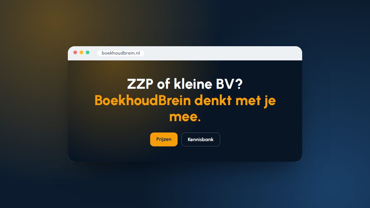 De nieuwe website van BoekhoudBrein in een browservenster